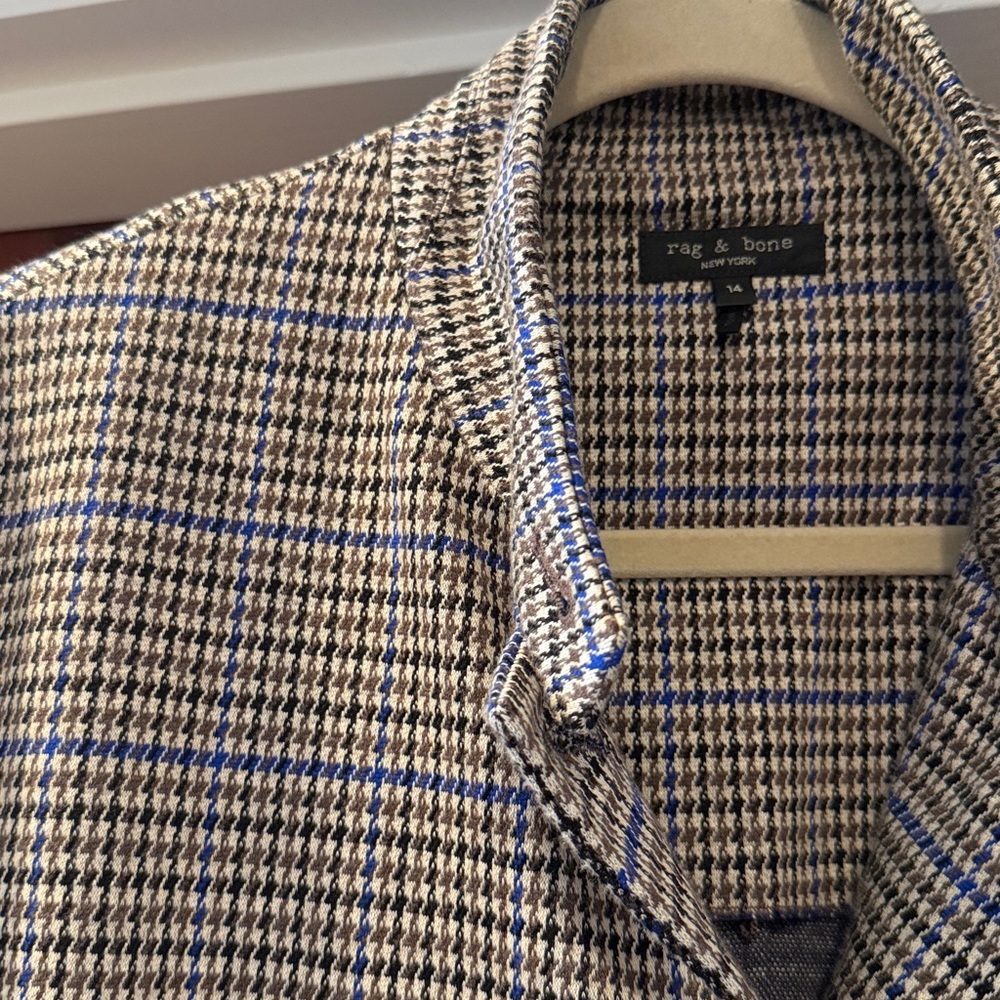Rag & Bone Checkered Blazer in Brown, Black, and Blue - Picture 3 of 4